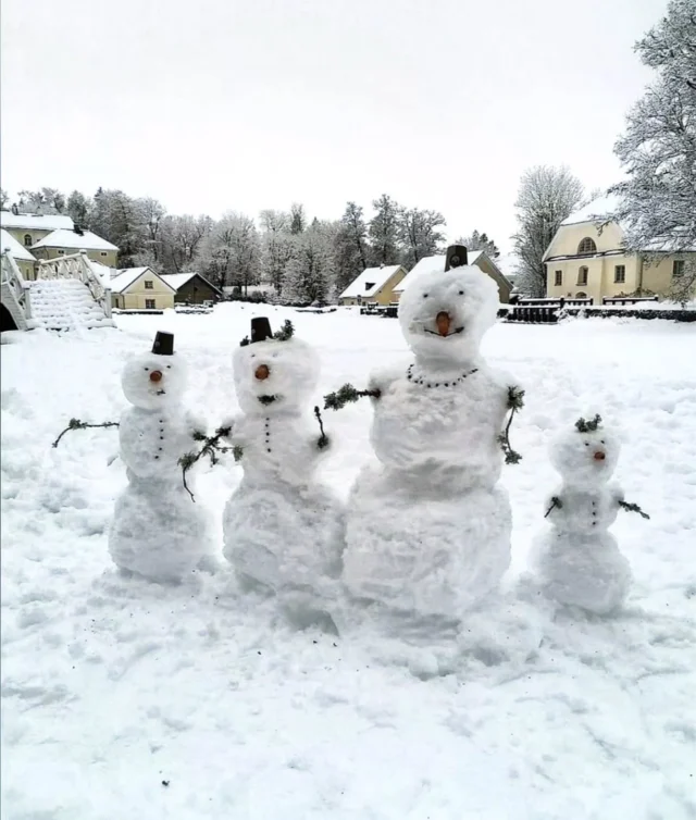 Our snowman family is still outside… they haven’t checked into the spa yet — no idea why?

.
.
#vihulamanor #coutrysidehotels #puhkaeestis